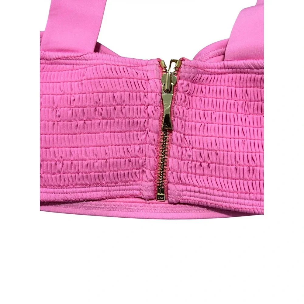 Kate Spade New York Georgia Beach Bralette Bikini Set Pink Geranium Size XS